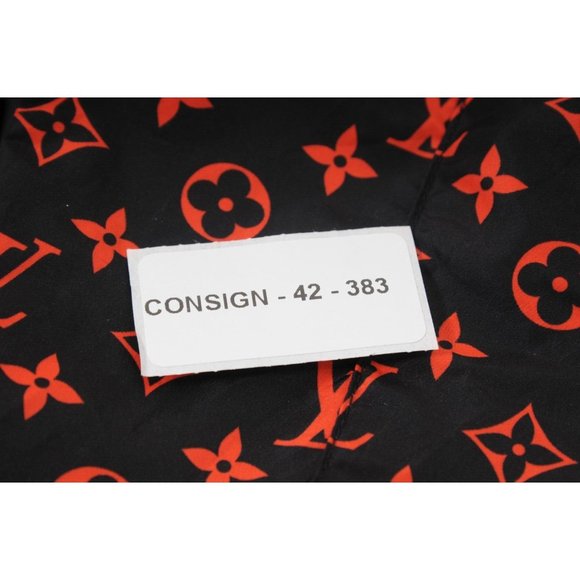 Louis Vuitton Women Jogging Pants 40 Black Red Monogram Technical Cotton Joggers - Picture 16 of 16